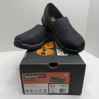 NEW Timberland PRO Drivetrain Slip-On Alloy Safety Toe Shoes Women s 8.5 Black