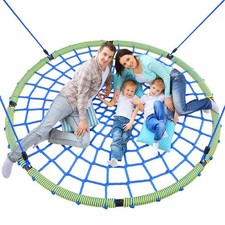 60" Large Spider Web Saucer Tree Swing for Kids  Adults, 750lbs Heavy Duty O...