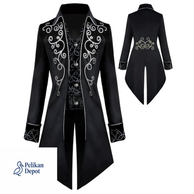Herren Steampunk Gothic Frack Jacke Faschingskostüme Vintage Frack Mant