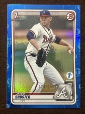 2020 Bowman Draft 1st Edition Jared Shuster #BD-16 Blue Foil /150 Atlanta Braves