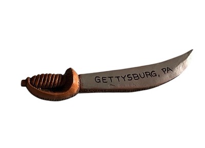 Vintage Gettysburg PA resin wood-like 3-D CGMI fridge magnet