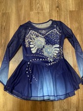 ice skating dress blue ombre girls size 8