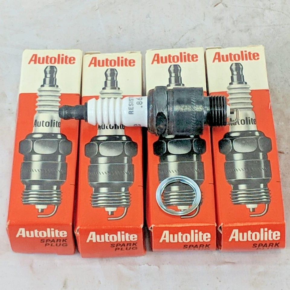 4x Bujías de cobre Autolite 86 para Mazda RX7 1986-1988 R45S AR52 RJ14Y RJ14YC Foto 3 de 4