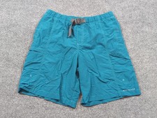 Columbia Swim Trunks Mens Small Blue Shorts Fishing Belt Beach Lined