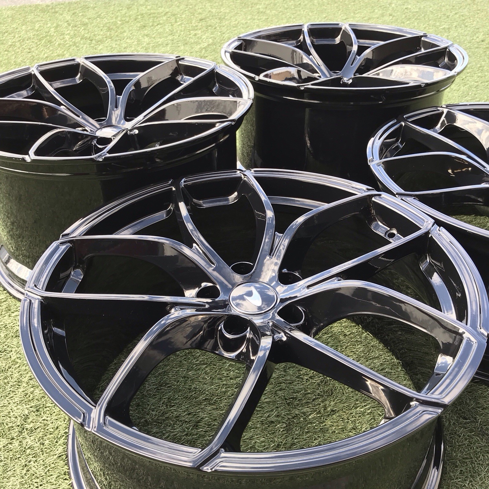 19 20 MCLAREN RIMS OEM STOCK FACTORY SET 4 720S WHEELS GENUINE BLACK GLOSS 720 S