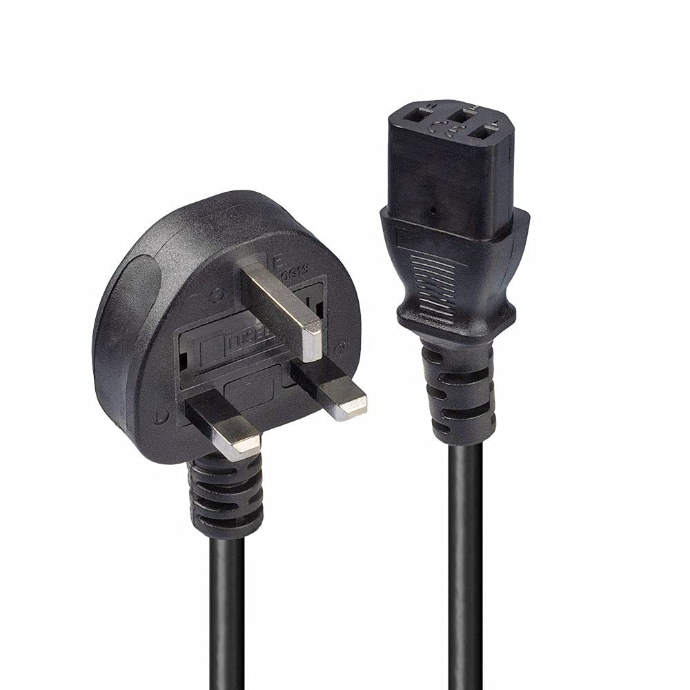 LINDY 20m UK Mains 3 Pin Plug to IEC C13 Power Cable