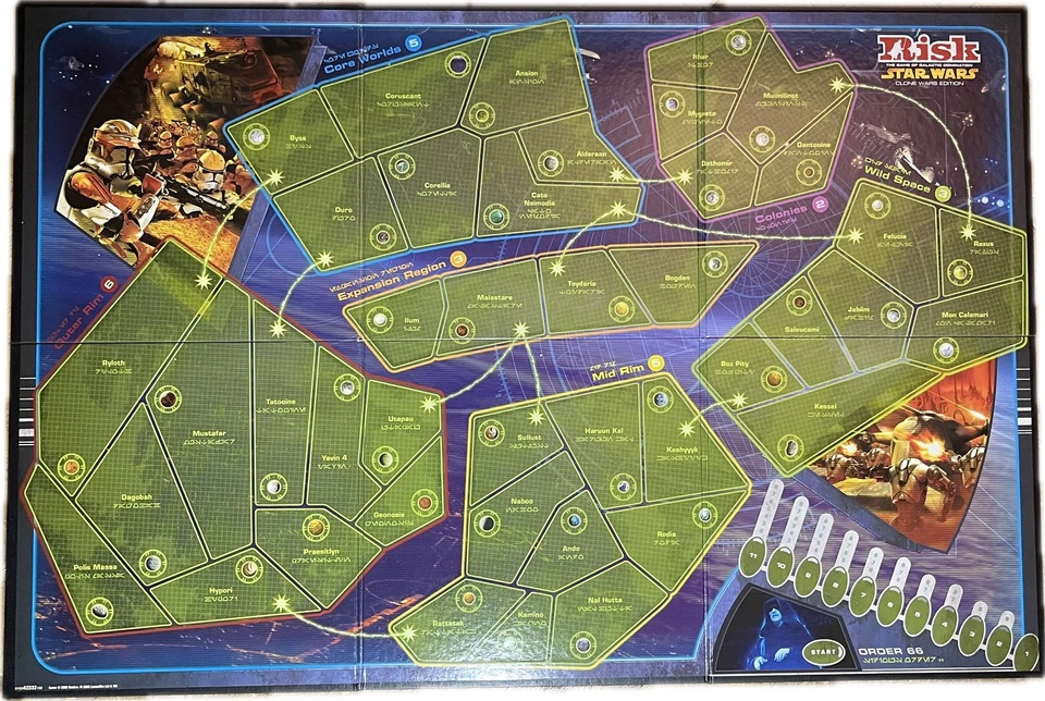 RISK Star Wars Clone Wars Edition Board Game Parker Brothers 2005 - Image 2 of 4