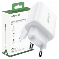Acefast NetzladegeräT USB-C/USB-A 20W PD QC 3.0 Weiß