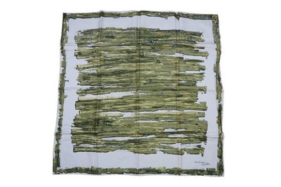 French Jeanne Lanvin Goutte D'eau Castillo Foulards Silk Scarf Shawl 31''