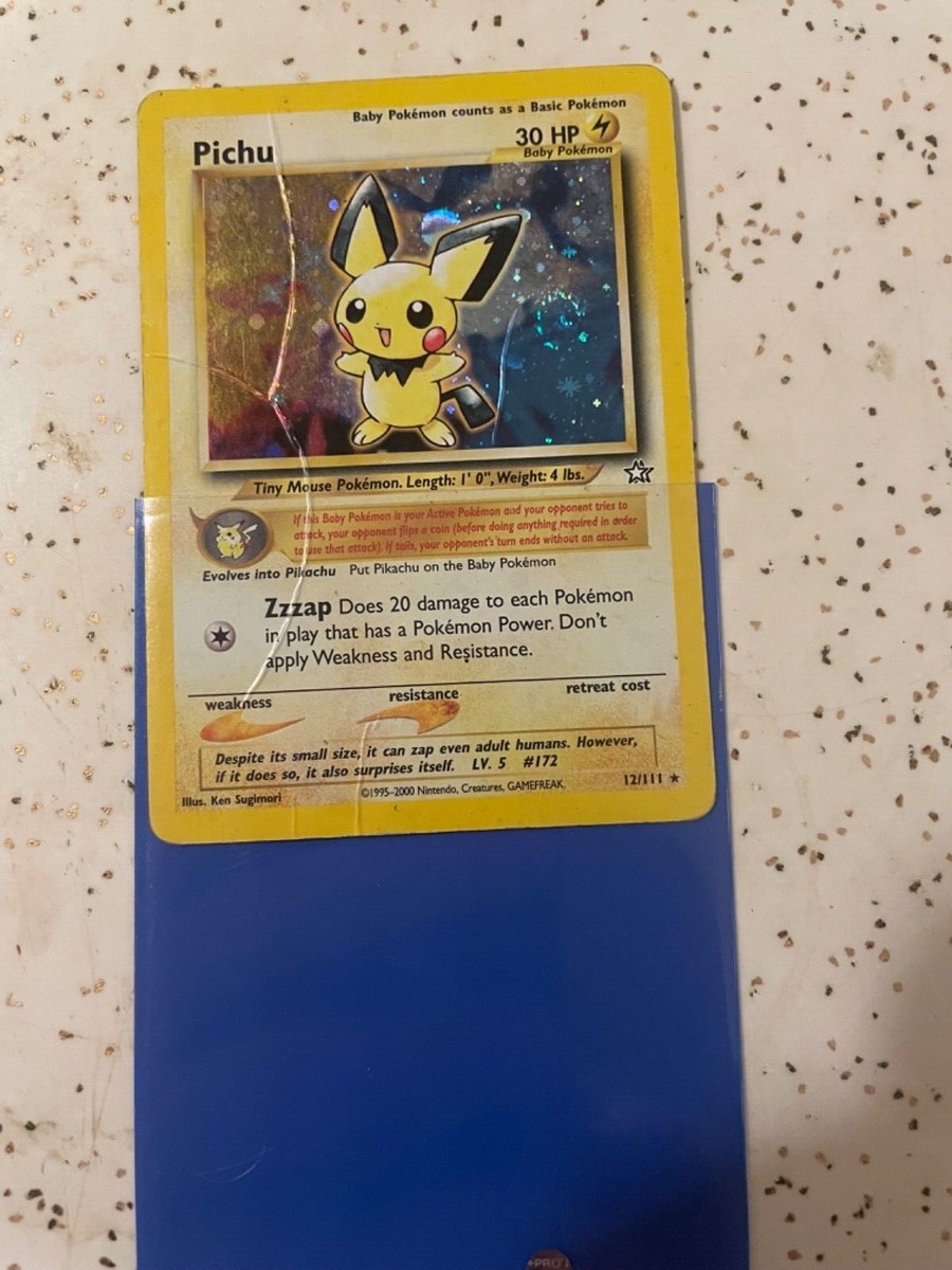 Pokémon TCG - Pichu Neo Genesis 12 - Holo Swirl Unlimited Rare