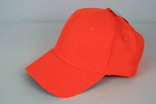 Mens Blaze Orange Safety Baseball Cap Hat Hunting Construction Hunter Snap Back