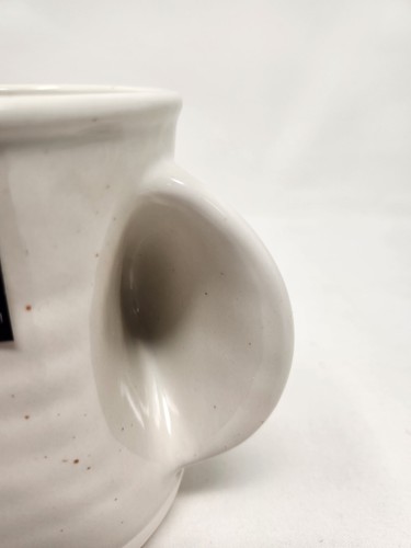 Dwell Studio Beige Unique Hand Warmer Coffee Mug Cup New - Picture 5 of 6