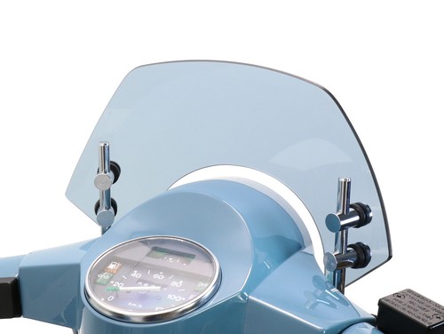 Vespa PX Pantalla Moto Nostra Ahumada Pequeña LML Estrella Cromo Soportes Mosquitera - Imagen 4 de 4