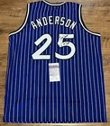 Autographed/Signed Nick Anderson Orlando Magic Pro Style Jersey Inscr. JSA COA