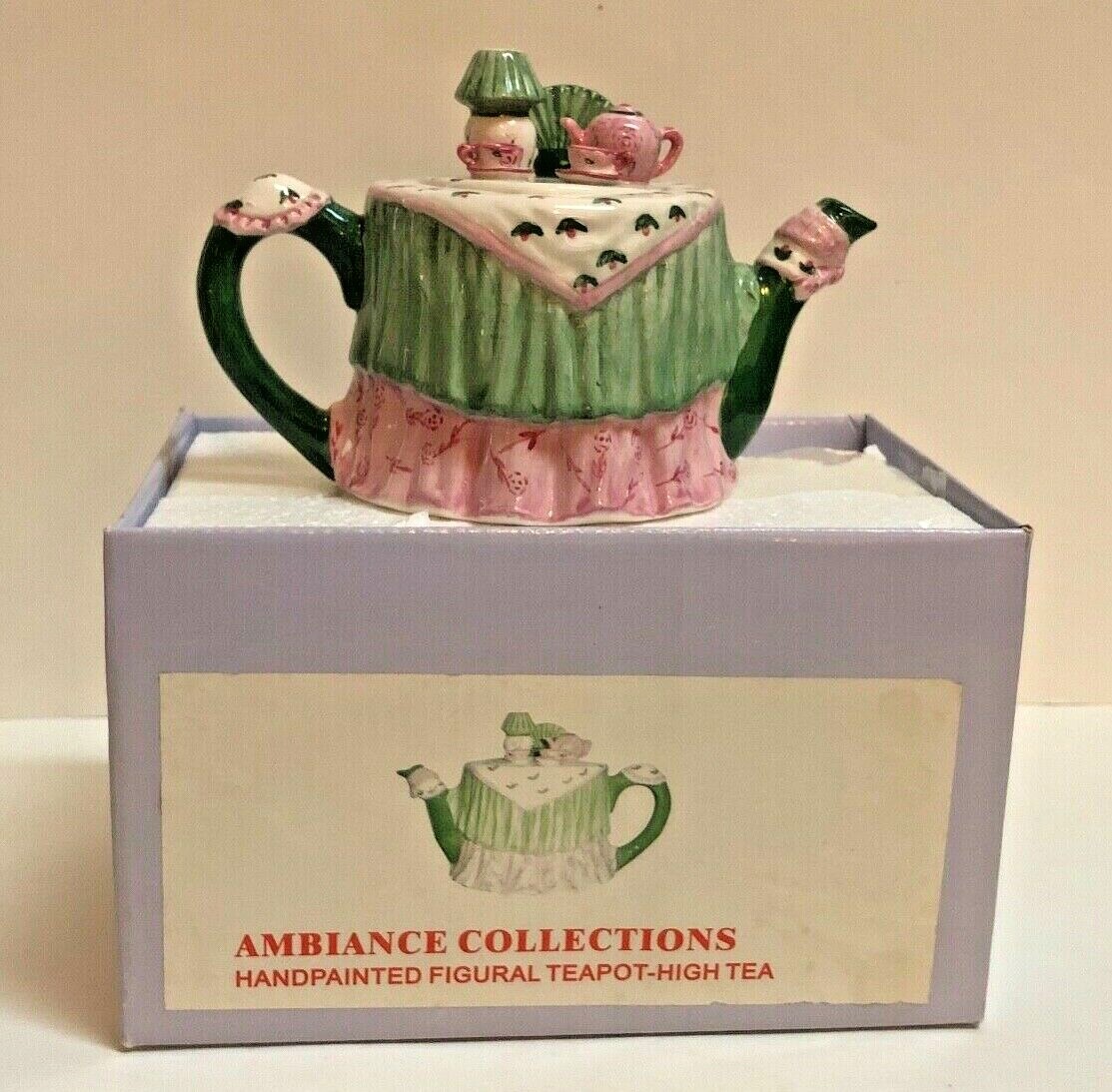 " Handpainted Figural Teapot - Orig Box