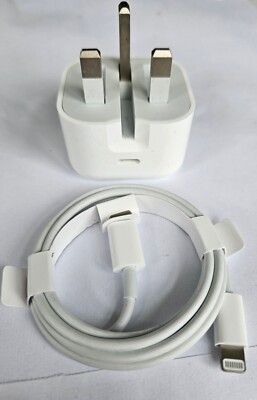 Genuine Apple A1696 18W USB C Charger / Adaptor & USB C to