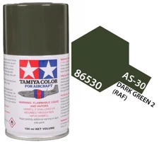 Tamiya 86530 AS-30 Dark Green 2 (RAF) Aircraft Lacquer Spray Paint 100ml - US