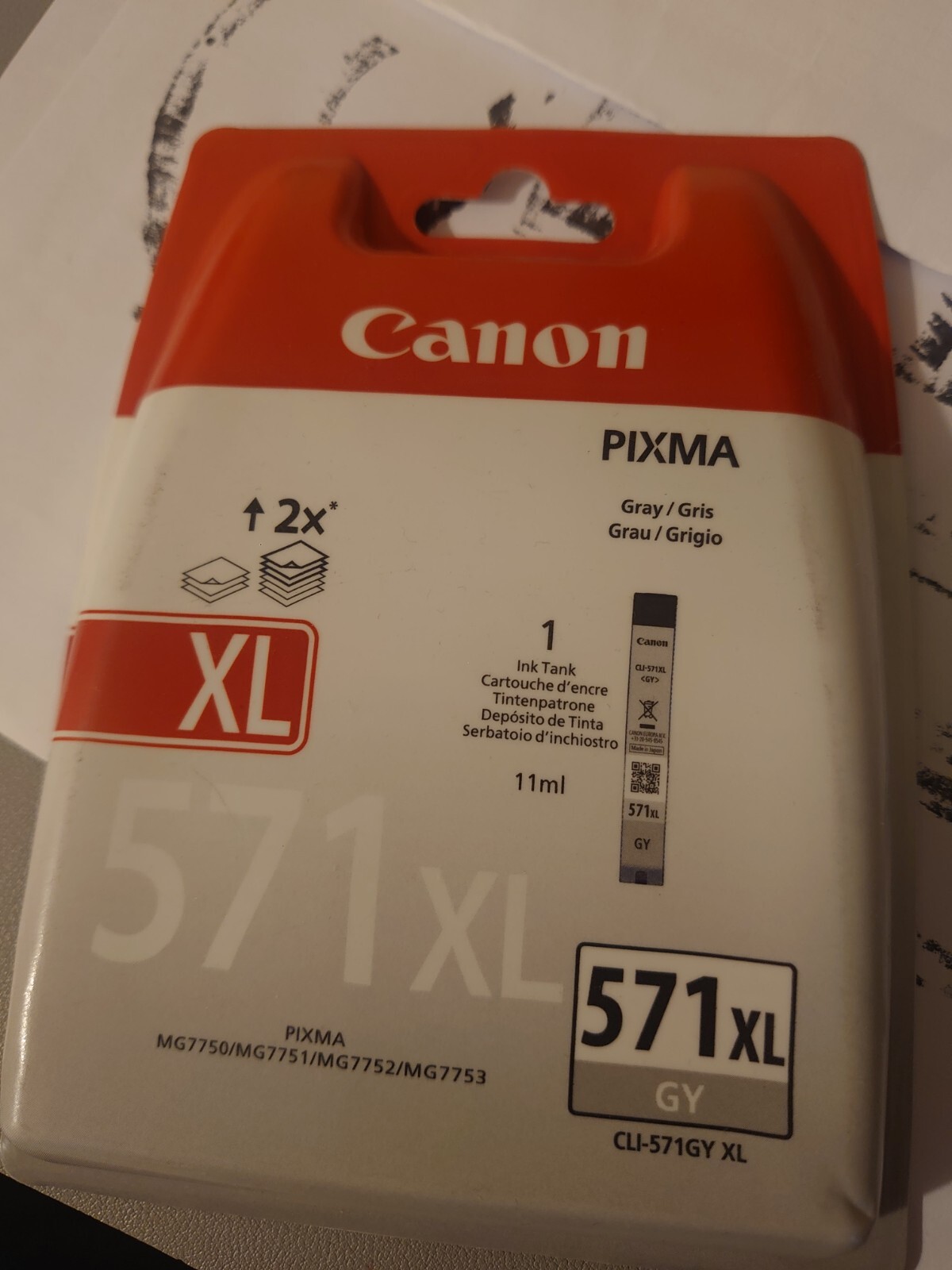 Originale Canon CLI-571XL GY grigio 0335C001 0335C004 per Canon Pixma MG7750,TS8
