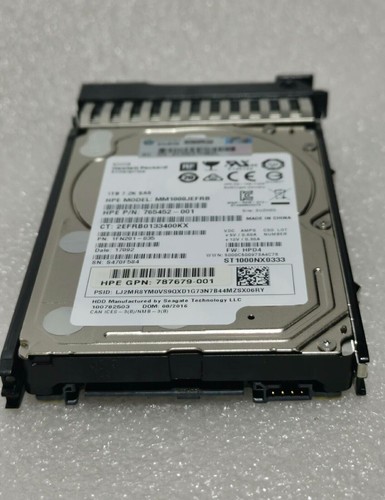 HPE 787652-001 MSA 1TB 12Gb/s SAS 7.2K 2.5" 512E MIDLINE HARD DRIVE J9F50A HDD - Picture 5 of 5