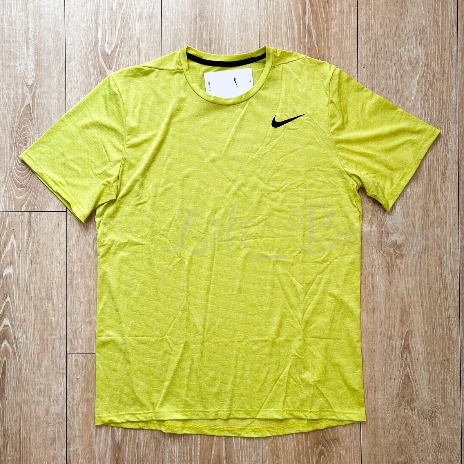NWT Nike AR0196-344 Men's Dri-Fit SS Static Training Top T-Shirt High Voltage L