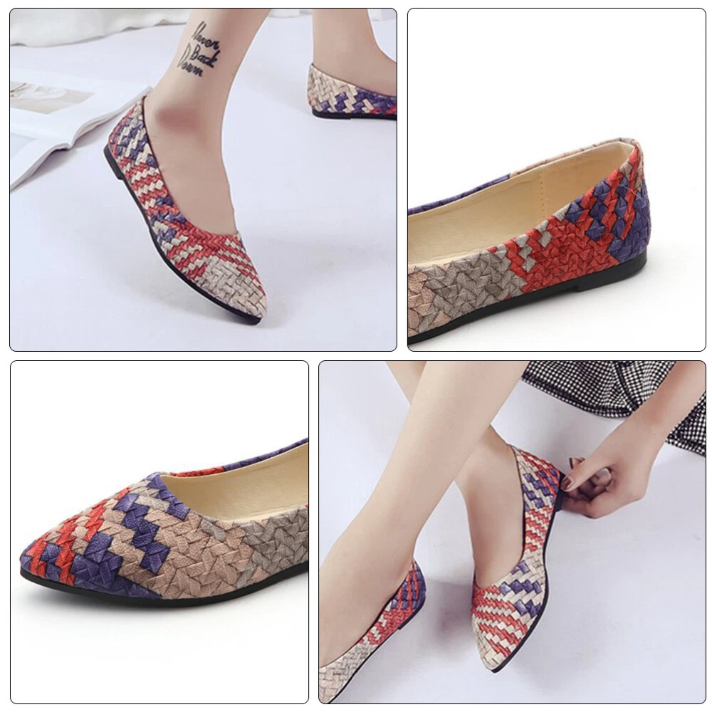 Non slip Shoes Flat Walking Pointed Toe Flats Woman Stiletto Fashion