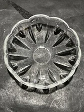 Vintage (4") PRESSED l CRYSTAL Bobeche Chandelier Parts cups W/ 5 SILVER  pins