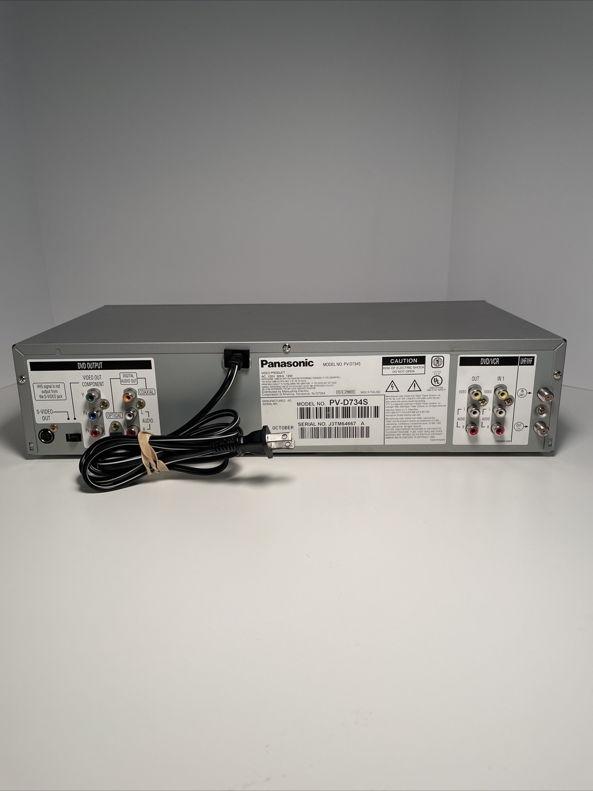 Panasonic VHS DVD Combo Omnivision 4 Head HiFi Model PVD734s Tested