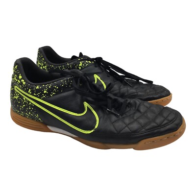 Nike Tiempo Rio II IC 631523-007 Black Soccer Cleats Shoes