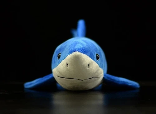 Juguetes de peluche de tiburón azul de 22 pulgadas muñeca para niños pequeños regalos - Imagen 2 de 11