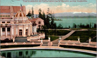 Postcard Lake Washington And Cascade Mountains In Distance Seattle Washington...