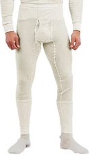 Natural White Winter Thermals Knit Underwear Bottoms Pants Long Johns