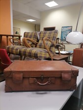Valigia in pelle vintage anni '50