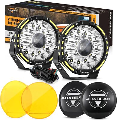 AUXBEAM 7 inch 360-PRO  LED Work Light Bar Combo Fog Lamp Offroad Driving+Covers