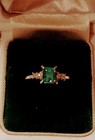 Nice Emerald And Diamond Ring .90 ct. Emerald, nice cut! Platinum!! — photo 2