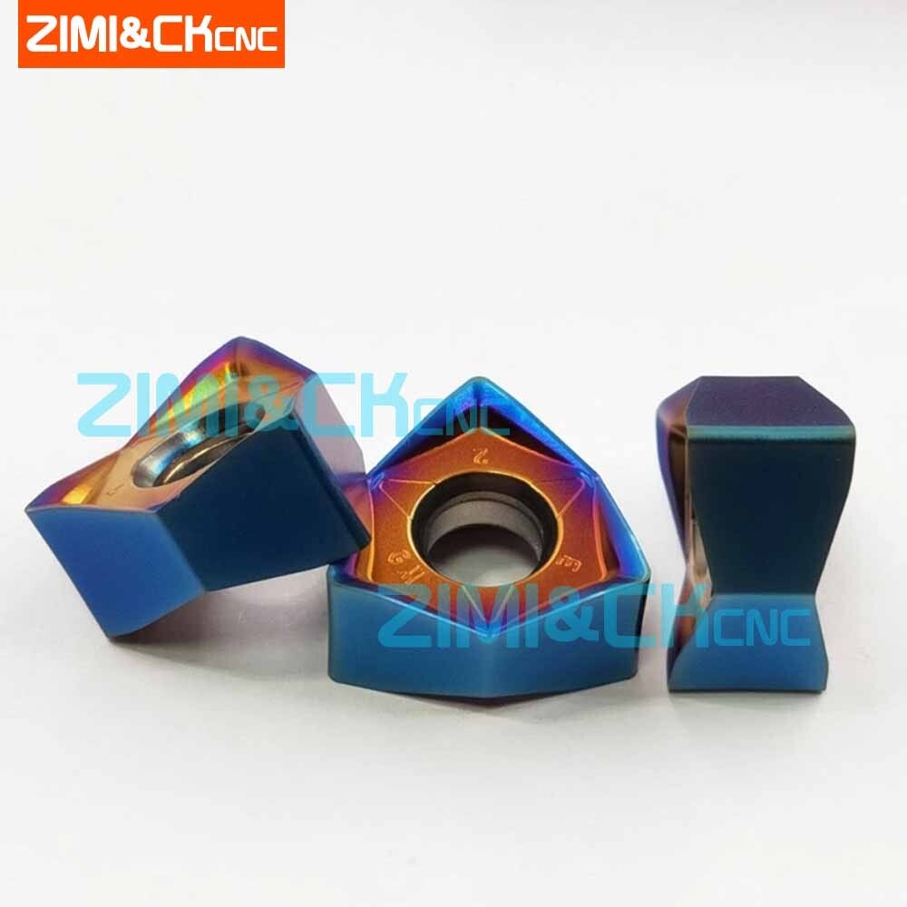 HRC50 WNMU080608EN-GM ZIMI-CNC 90 deg End mill Milling insert For MFWN90 holder