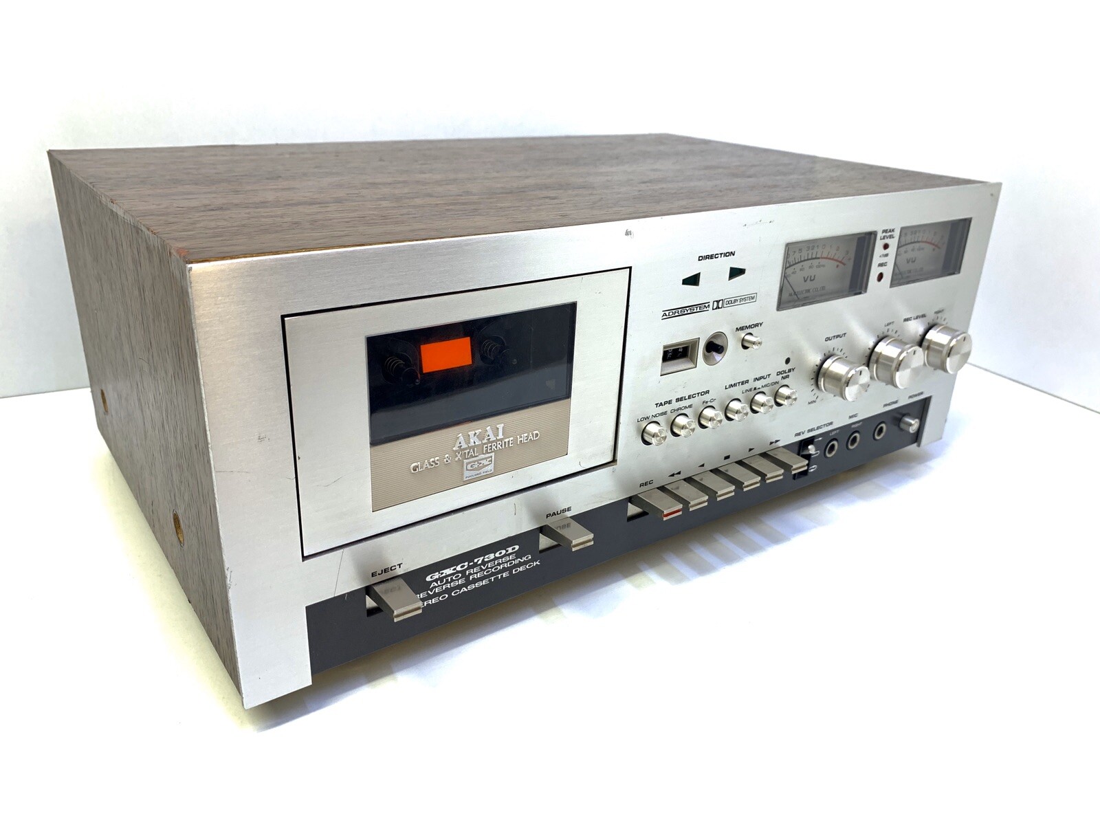 AKAI GXC730D Tape Deck Vintage 1976 Auto Reverse 3 Head Refurbished