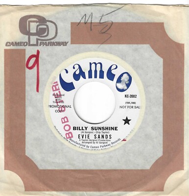 TEEN POPCORN - EVIE SANDS ON DJ CAMEO - ''BILLY SUNSHINE''  VG++