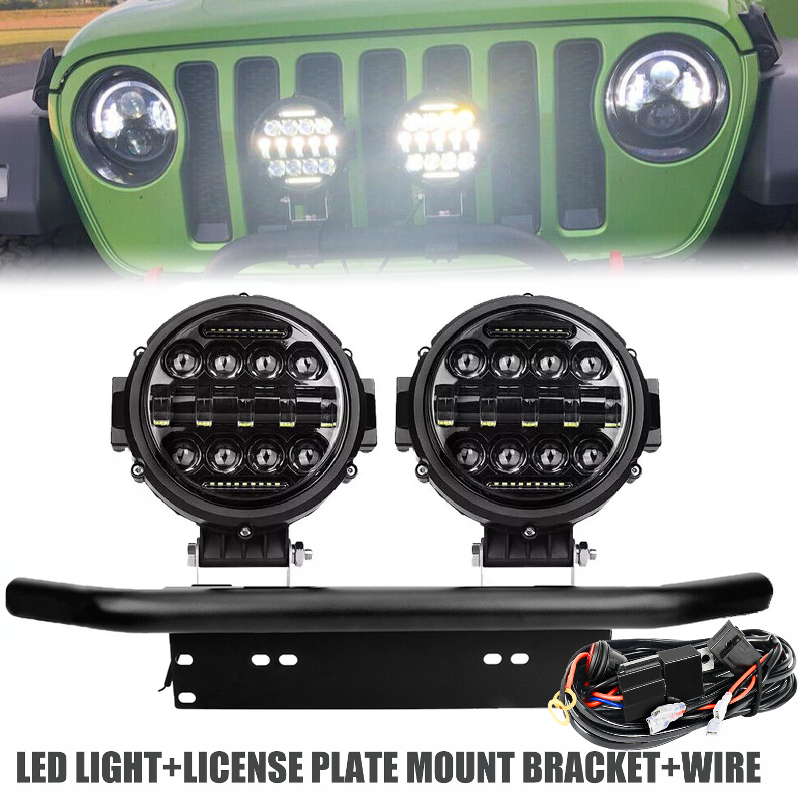 Pair 7 inch LED Light Bar+23
