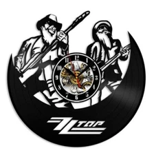 ZZ Top Vinyl Wall Clock Art Home Décor Design Best Gift Birthday Holiday
