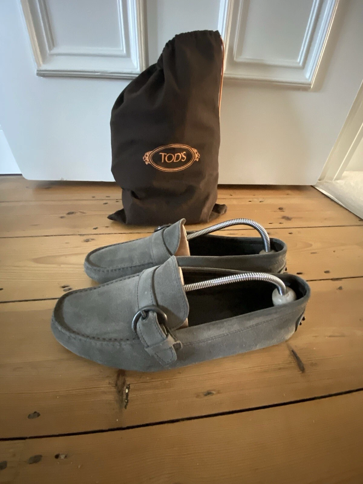 TOD’S Mocassini Tod's in camoscio grigio (taglia 9)