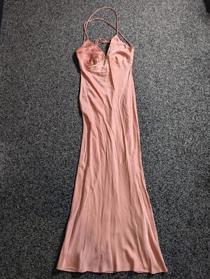The Line By K Dress Large Florence Slip Midi Bias Cut Sude Like Satin Ruched | eBay UK The Line By K Dress Large Florence Slip Midi Bias Cut Sude Like Satin Ruched | eBay UK