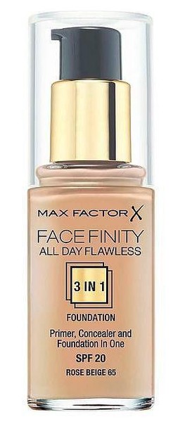 Max Factor face finity 3in1 foundation spf20 femme 30ml 65 Rose beige (5410076971633)