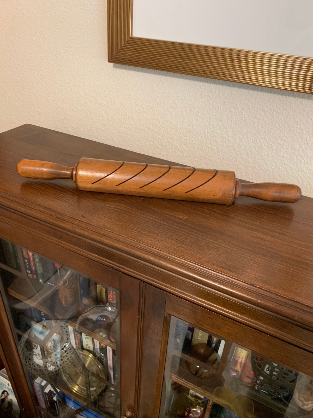 VTG HANGING WOOD ROLLING PIN KITCHEN DECOR eBay