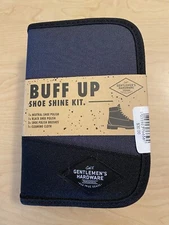 Gentlemen’s Hardware BUFF UP Shoe Shine Kit NEW Polish Brushes Travel Bag