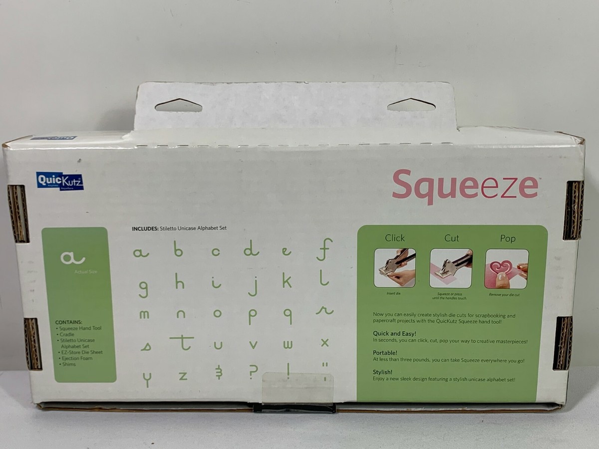 QuicKutz Squeeze Die Cutting Hand Tool/Scrapbooking with Alphabet