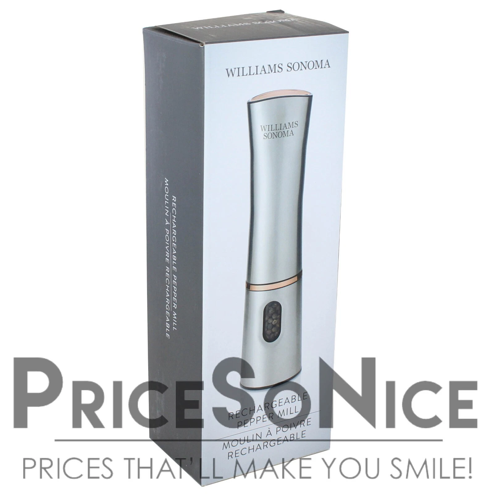 Williams Sonoma Rechargeable Electric Pepper Mill MSRP $80