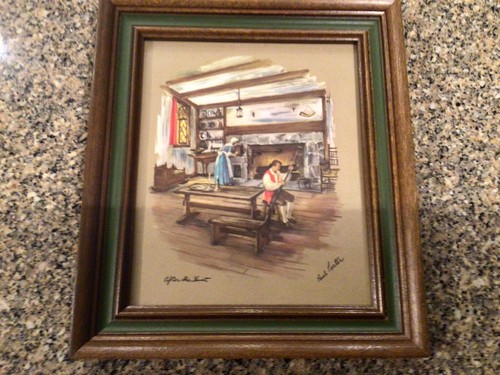 2 Vintage Paul Porter Hanging Framed Picture PRINTS - Picture 3 of 4