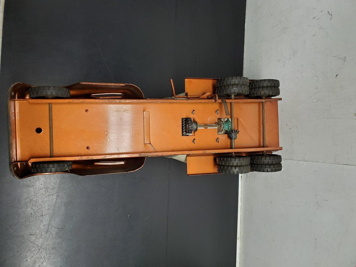 Grand camion bétonnière vintage années 50 acier pressé Structo prêt à