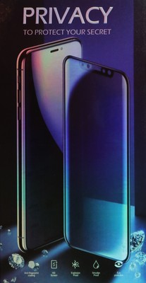 Huawei Honor 9S Schwarz Privacy Panzerfolie Glasschutz FullCover 9H Screen Prote