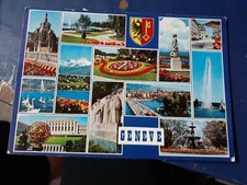 postcard vintage postally used scenes of geneva switzerland